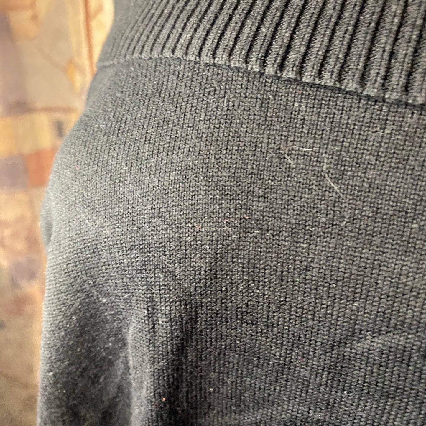 Black off-shoulder sweater