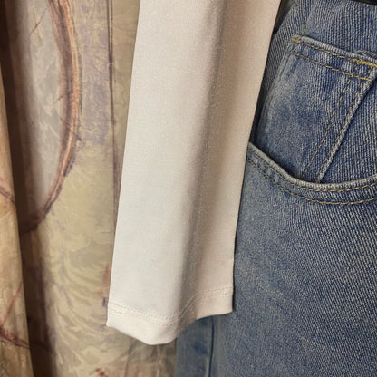 Open back long sleeve crop top