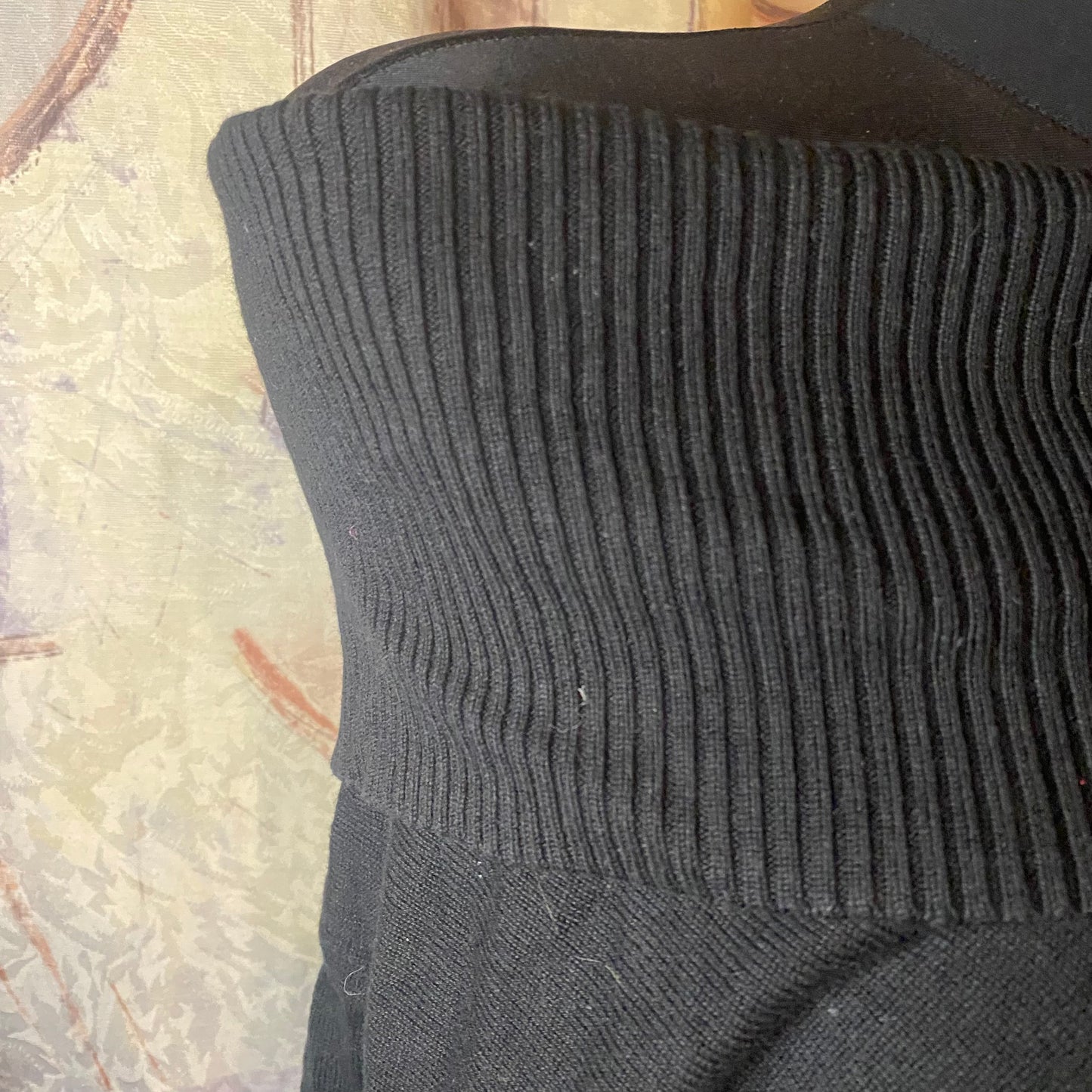 Black off-shoulder sweater