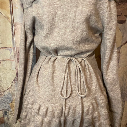 Vintage tan sweater dress