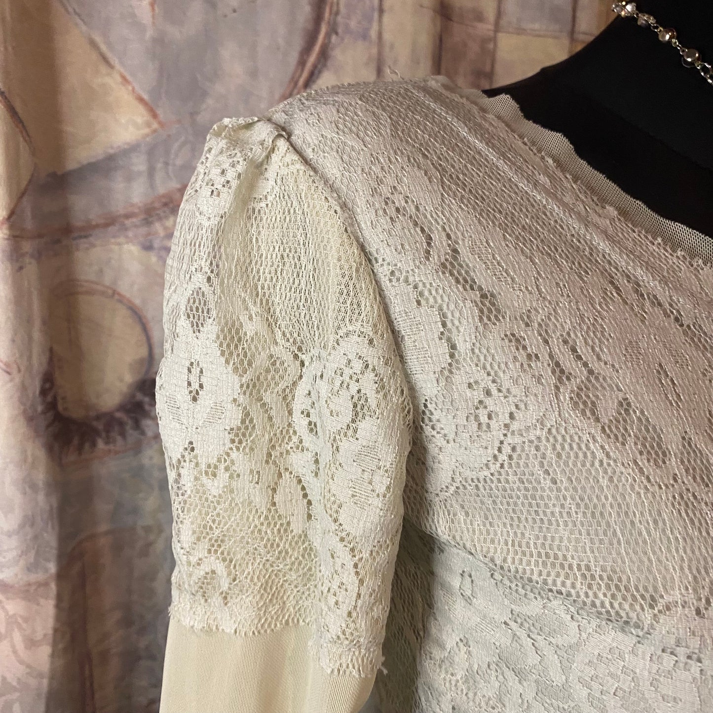 Vintage beige lace top
