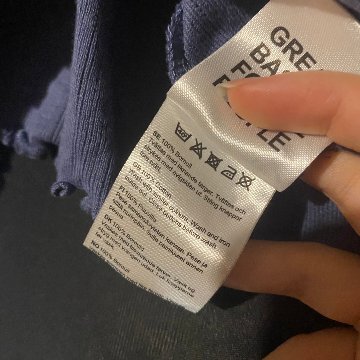 Blue button sweatshirt