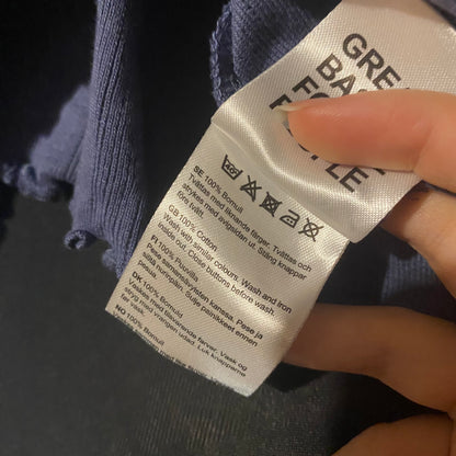 Blue button sweatshirt