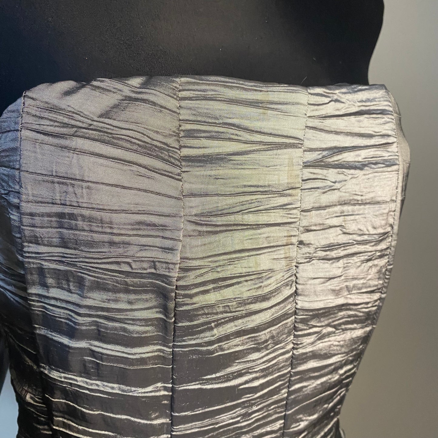 Vintage grey strapless dress