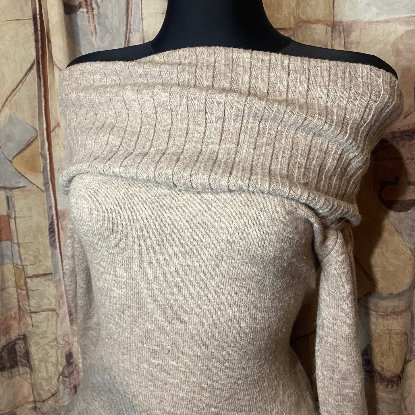 Vintage tan sweater dress