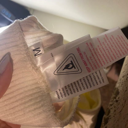 White flare sweatpants