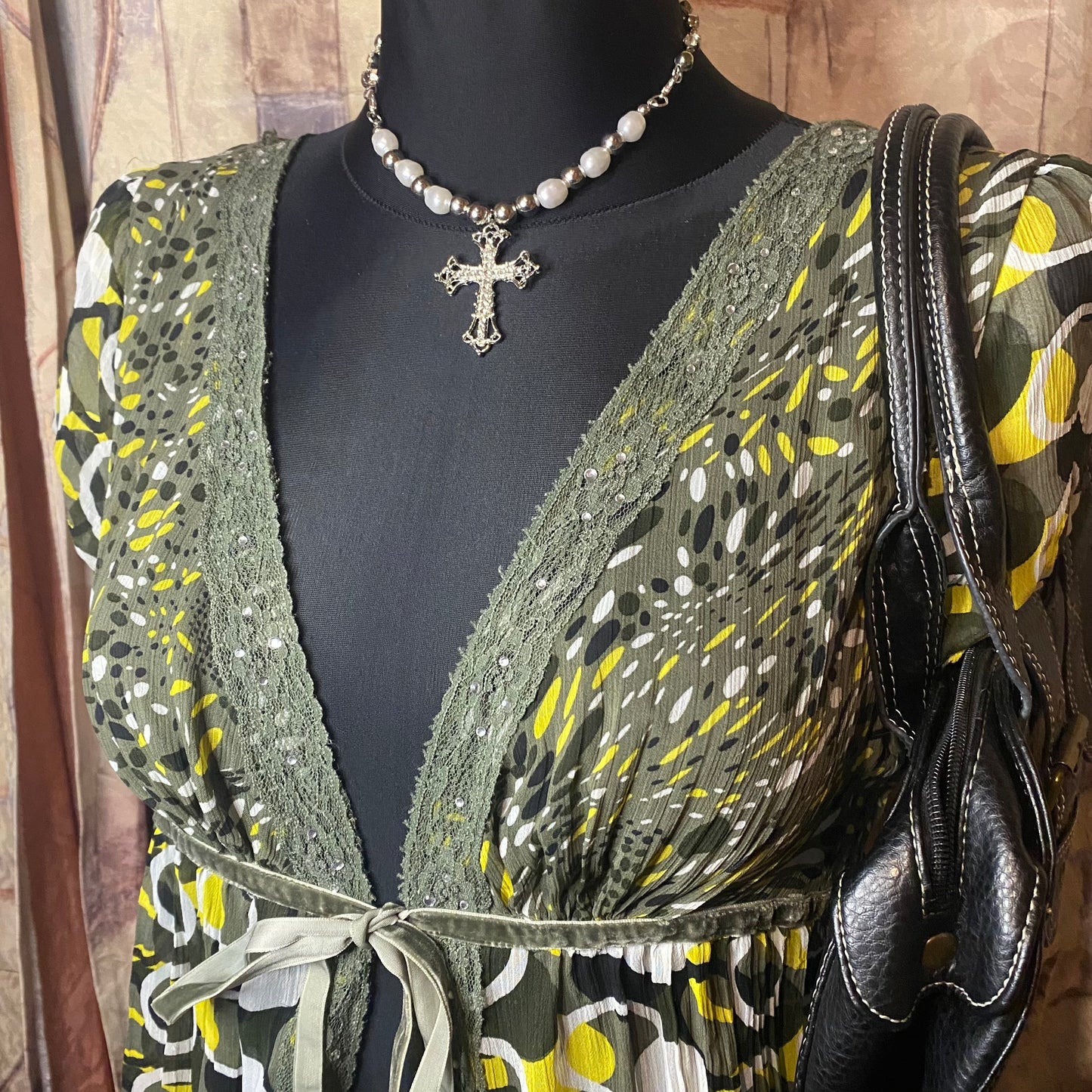 Vintage mesh babydoll top