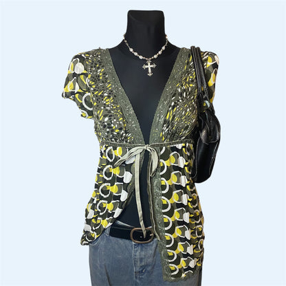 Vintage mesh babydoll top