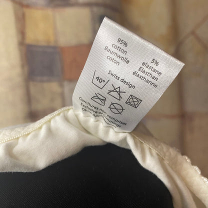 White and pink floral top