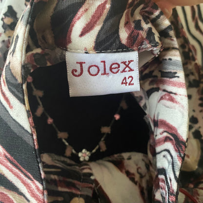 Vintage patterned and ruffled blouse