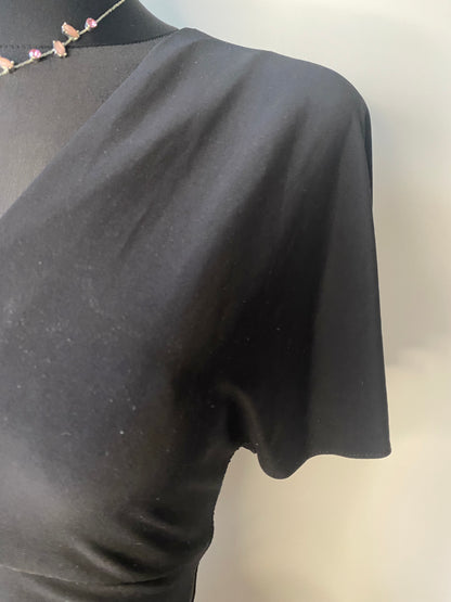 Black designer cropped top