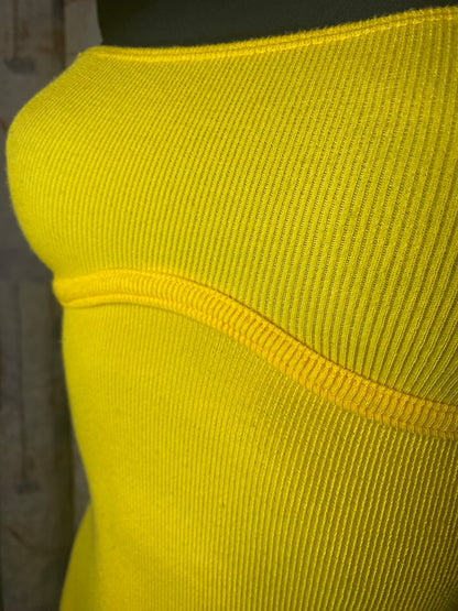 Dark yellow bodycon dress