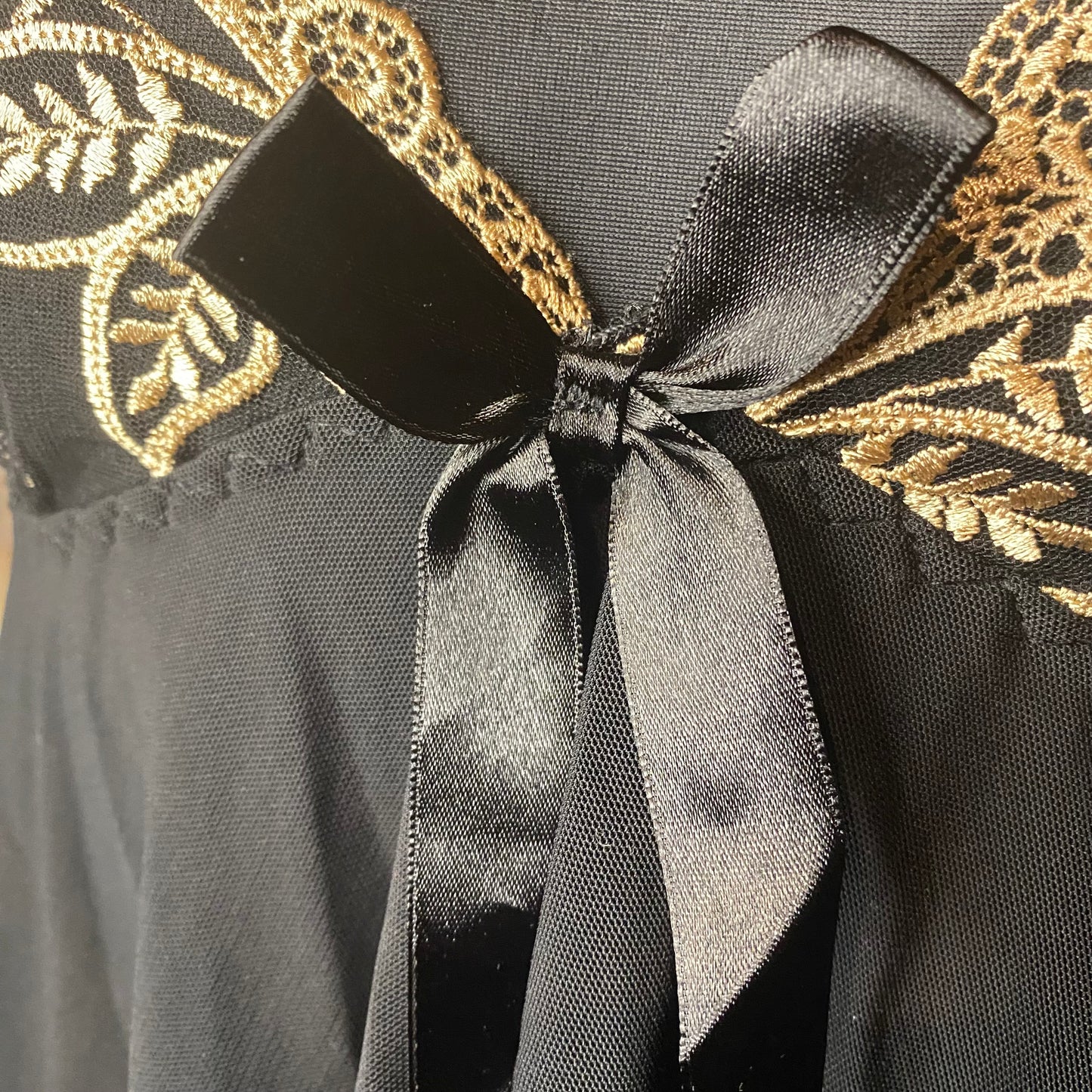 Black vintage lingerie top